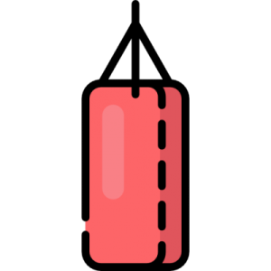 a red boxing bag