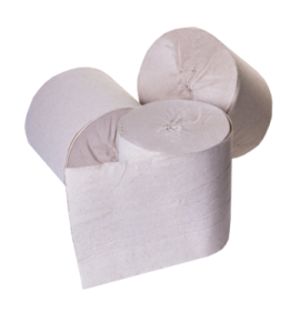 a roll of toilet paper on a white background