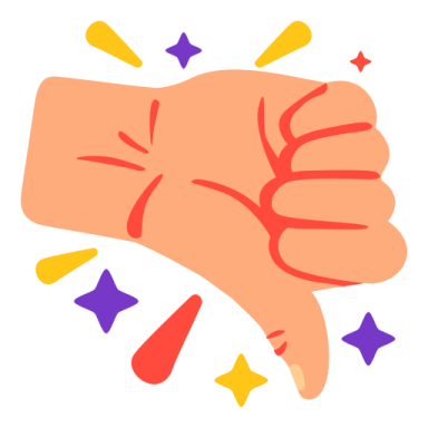 a hand pointing up at the viewer