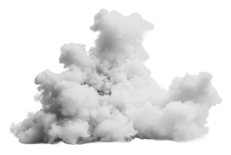 a cloud of smoke on a white background