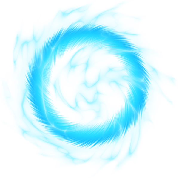 a blue and white swirl on a white background