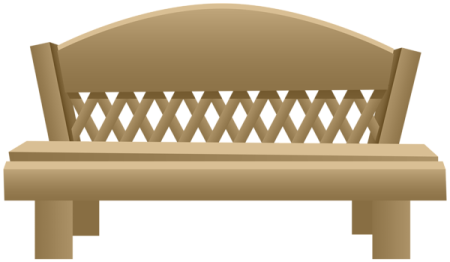 a wooden bench with lattices on it