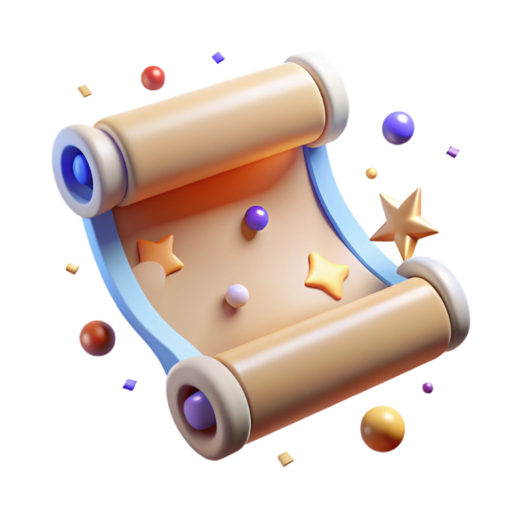 an image of a roll of paper with stars on it