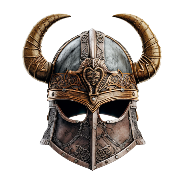 a helmet with horns and horns