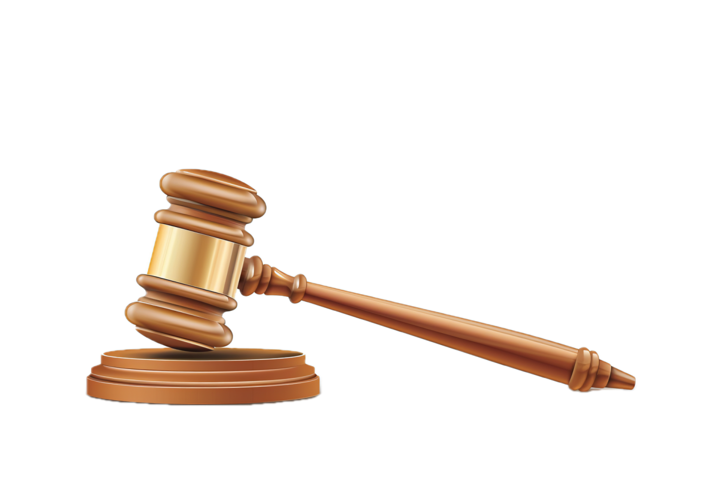 a wooden judge's gaven on a white background
