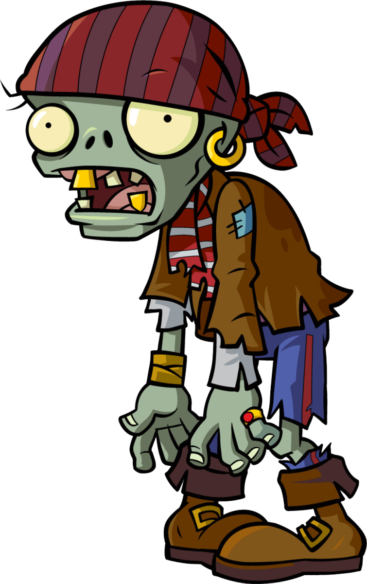a cartoon zombie with a pirate hat and boots