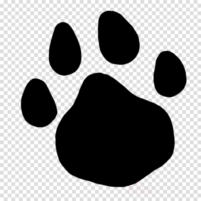 a black paw print on a transparent background
