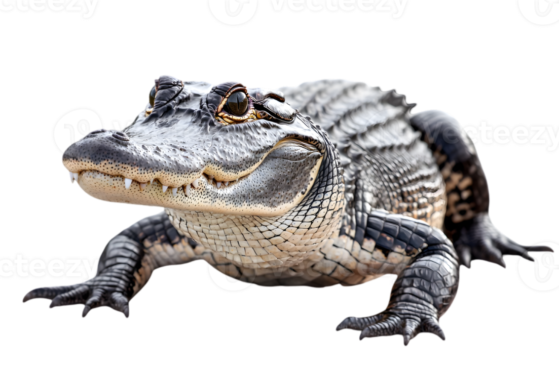 an alligator on a white background