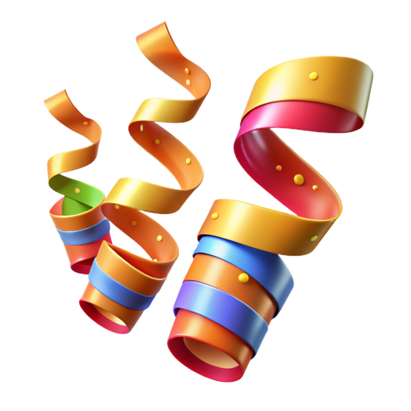 a bunch of colorful ribbons on a white background