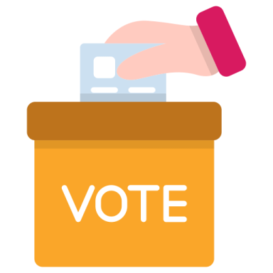 a hand putting voting paper into a ballot box