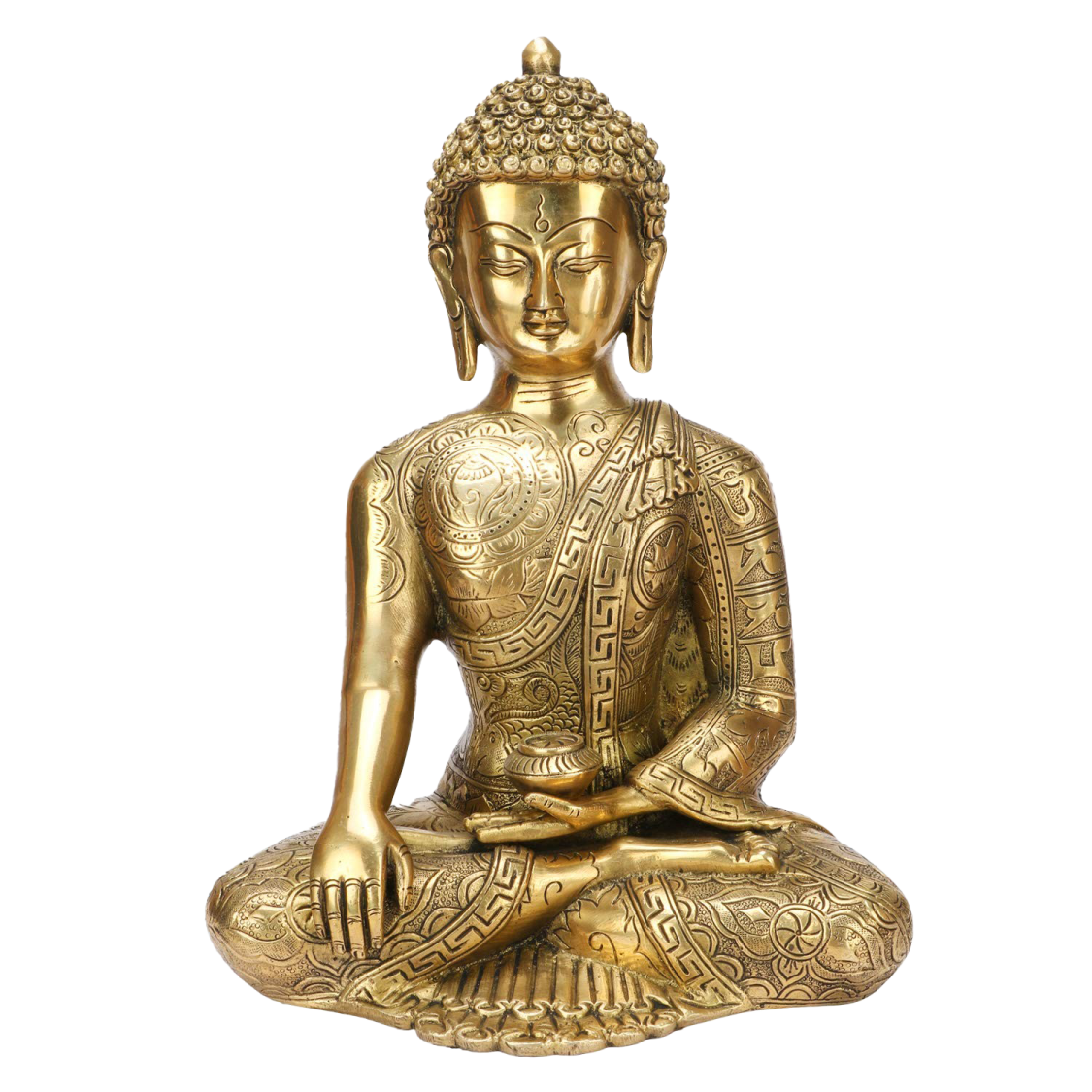 a gold buddha statue