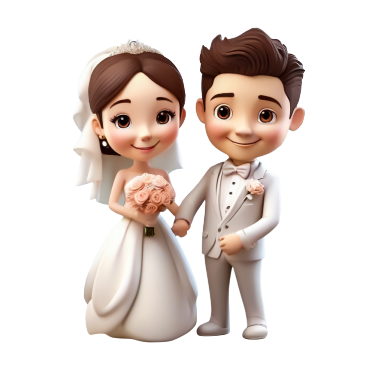 a bride and groom holding hands