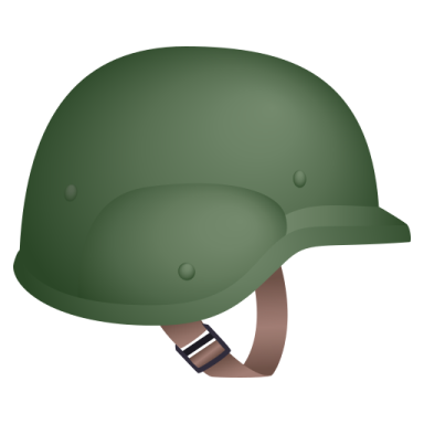 a green helmet on a white background