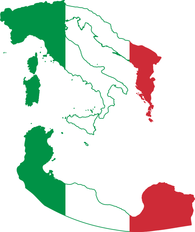 a map of the country of italy