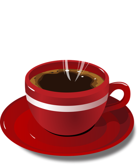 a cup of coffee on a saucer