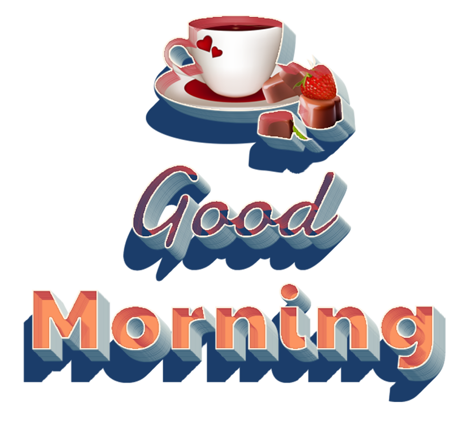 a cup and saucer with the words good morning