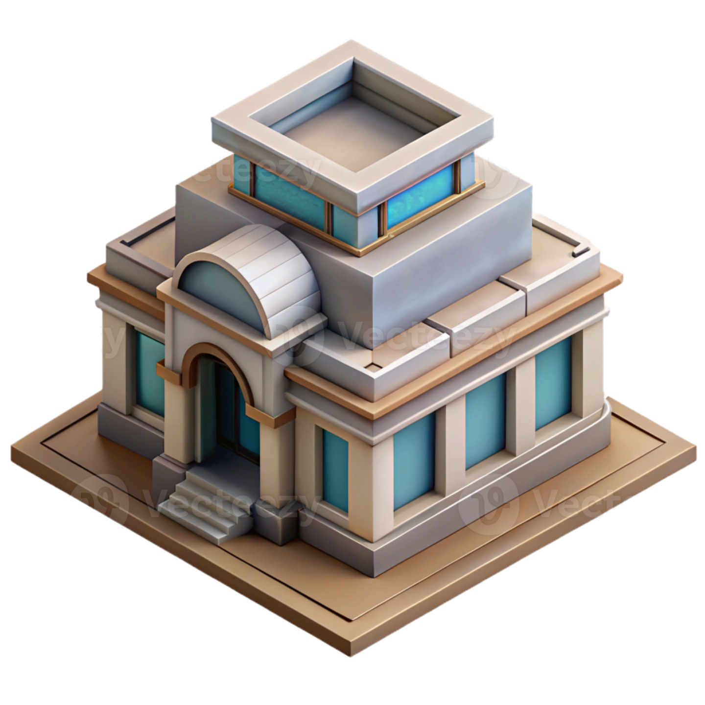 an illustration of a building with a roof