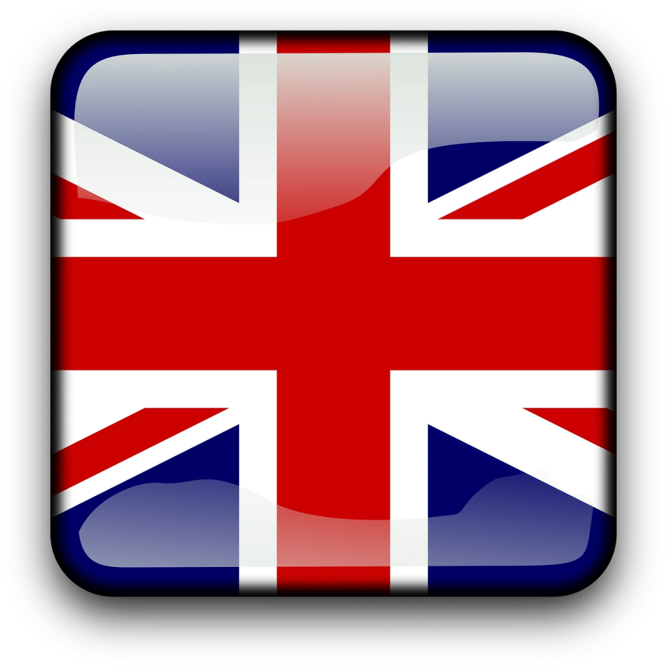 a square icon with the british flag