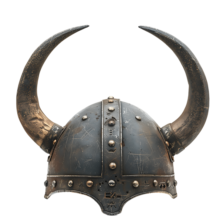 a helmet with horns and horns on it