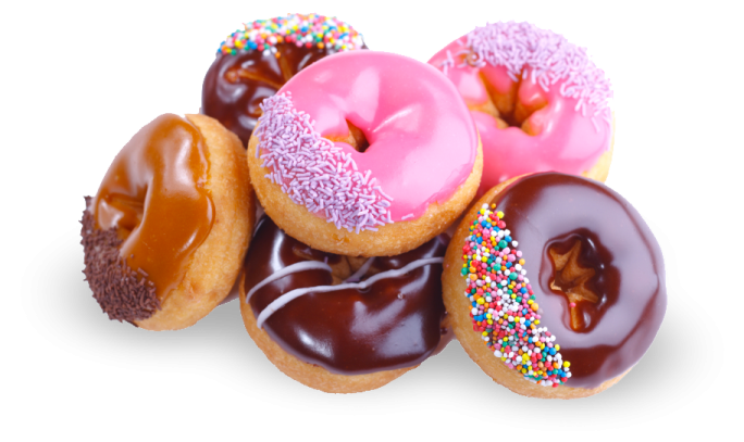 a pile of donuts