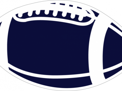 a football ball on a white background