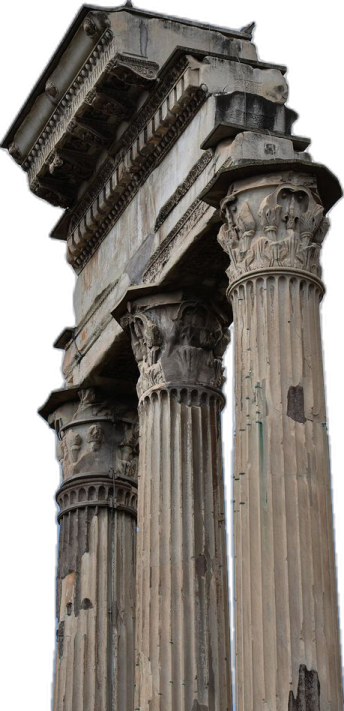 the columns of the temple