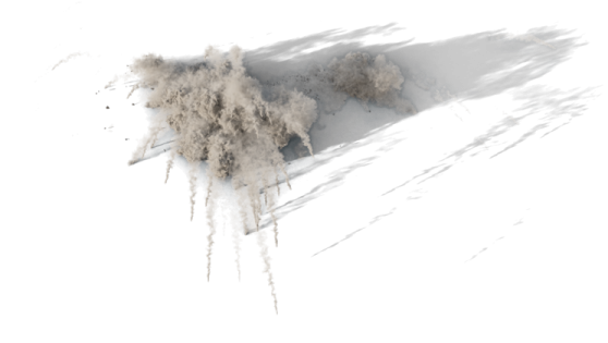 an image of smoke coming out from the ground