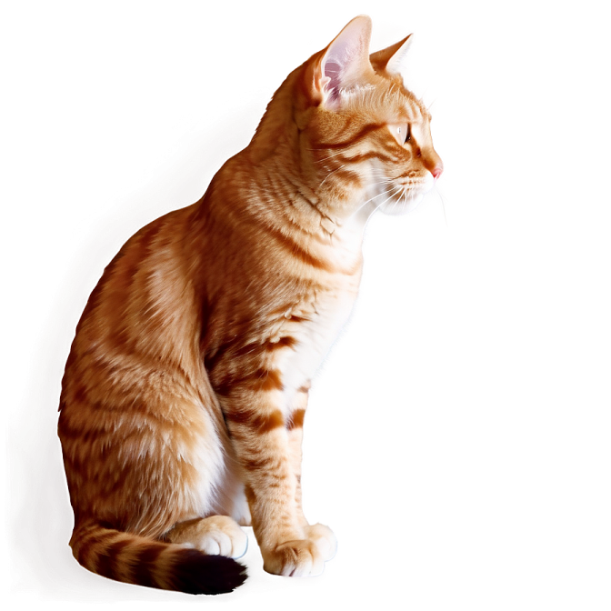 the cat is orange and white