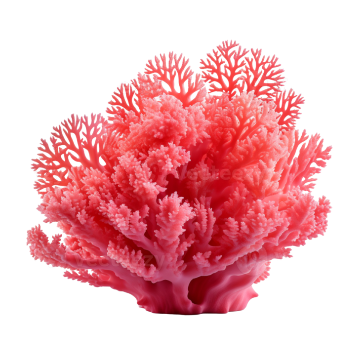 A coral on a white background
