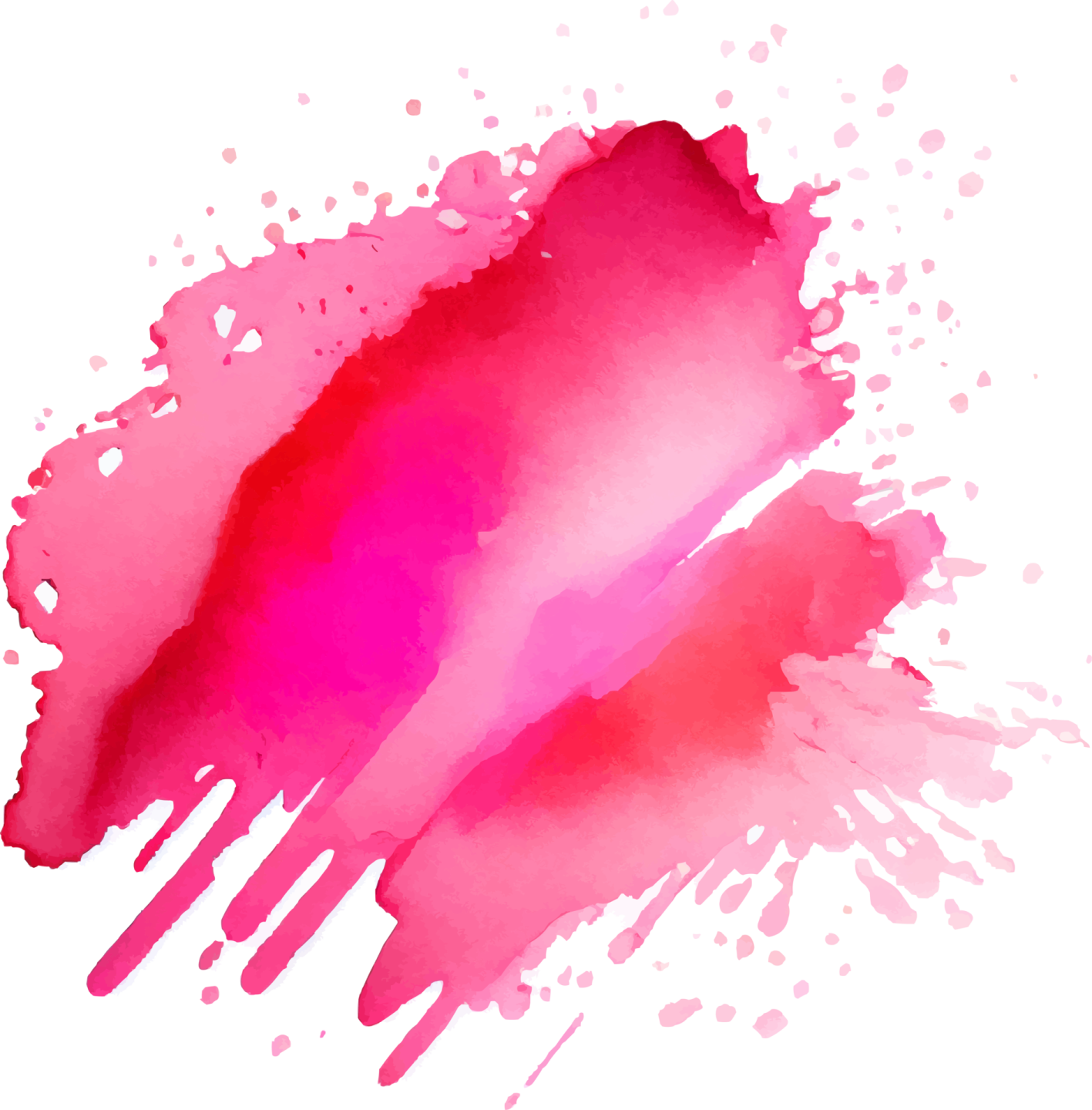 a pink watercolor stain on white background