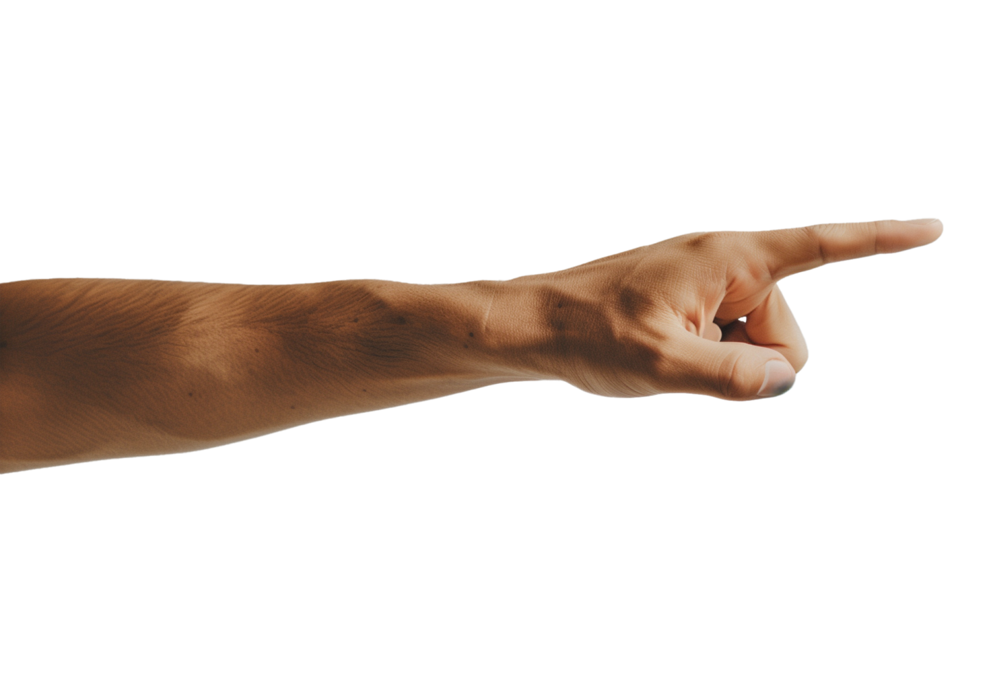 a person's hand pointing at something