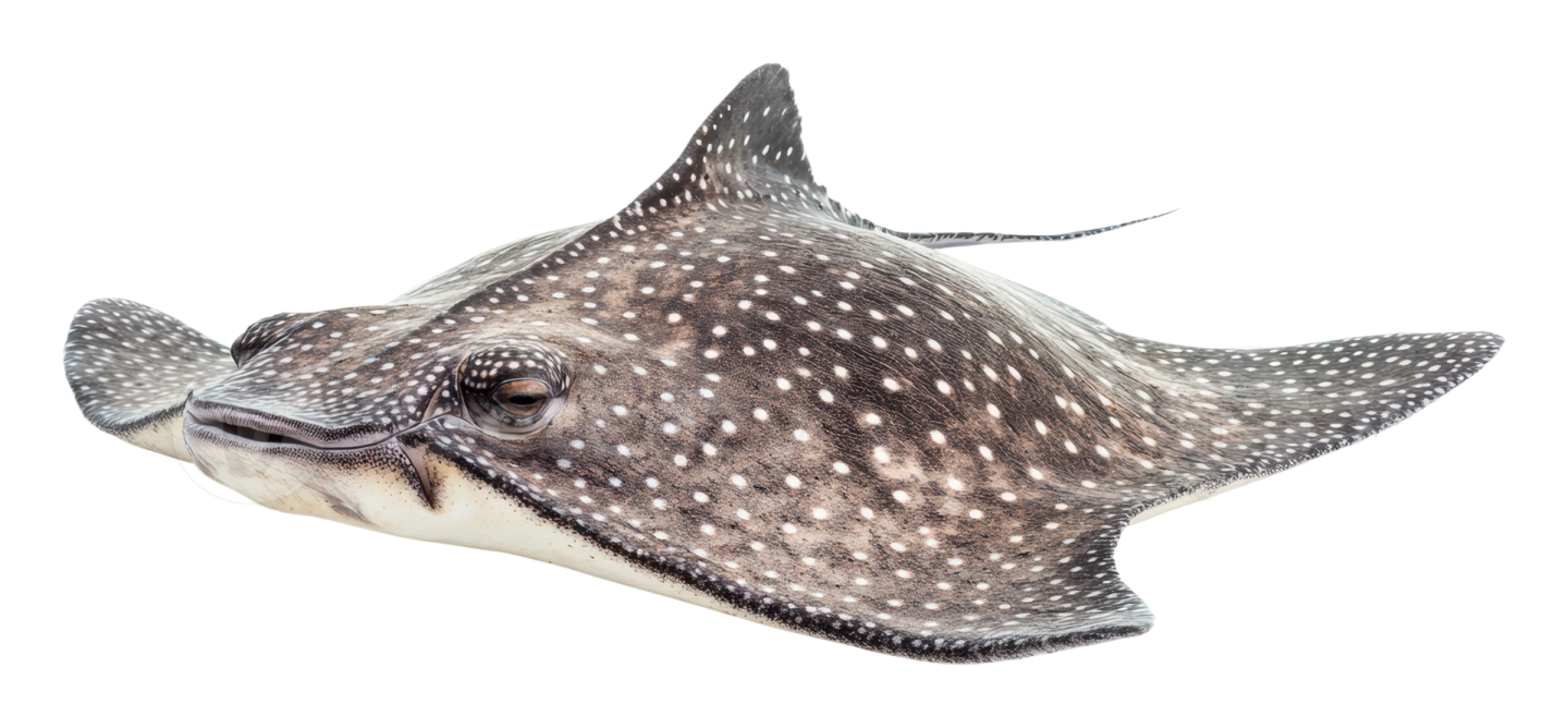 a close up view of a spotted whale