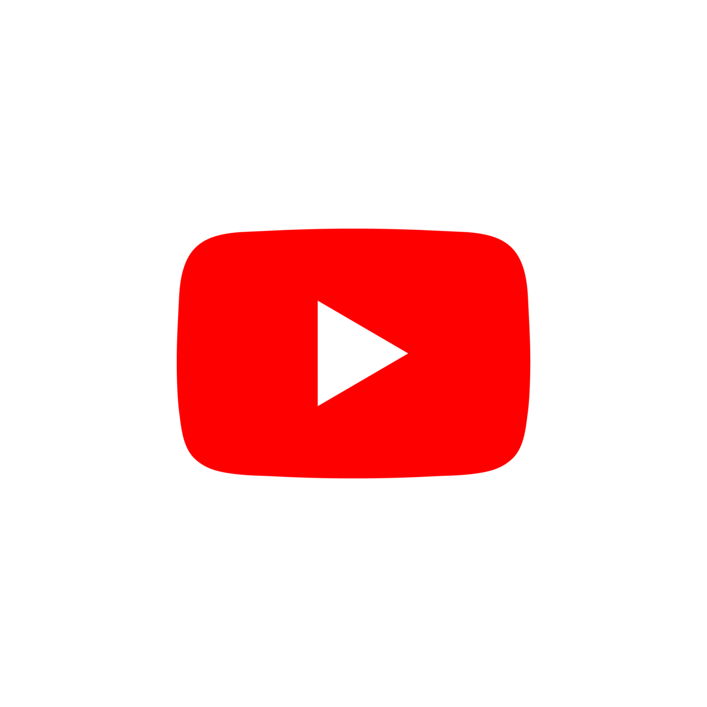 a red youtube logo on a white background