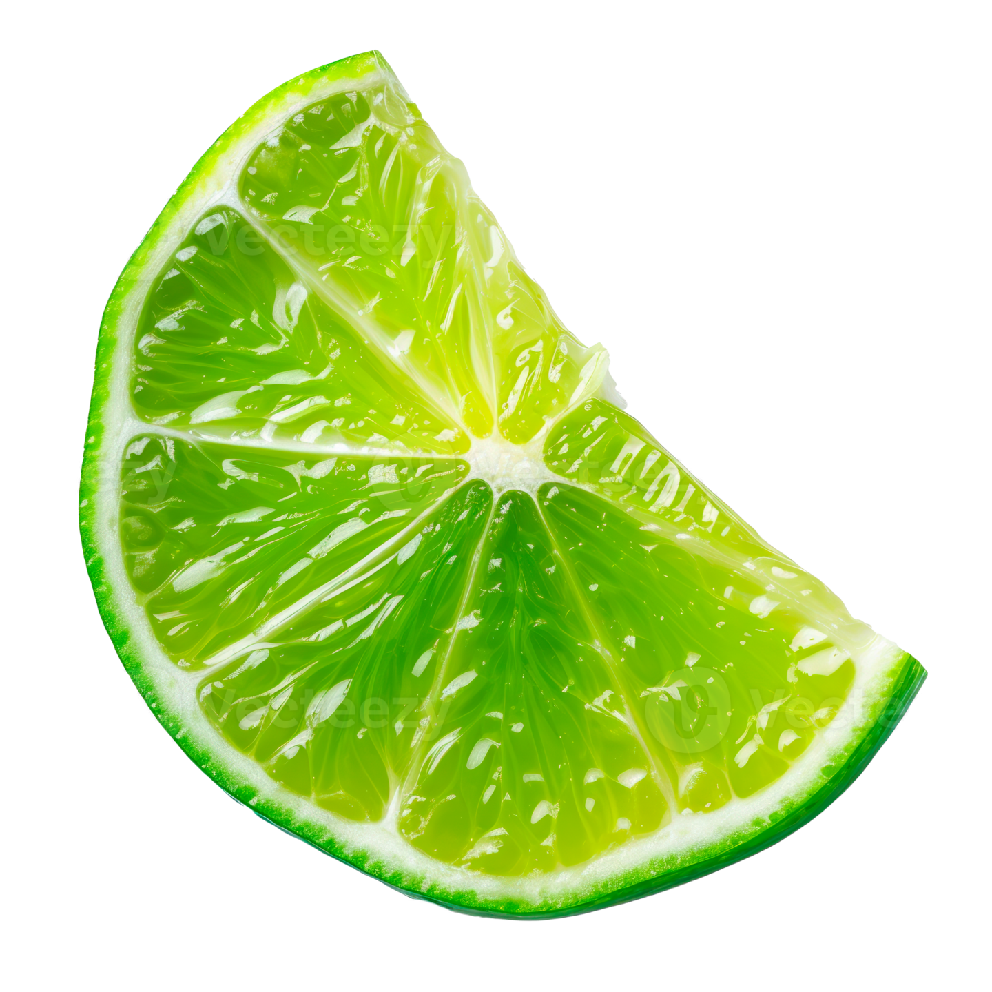 lime slice on a white background