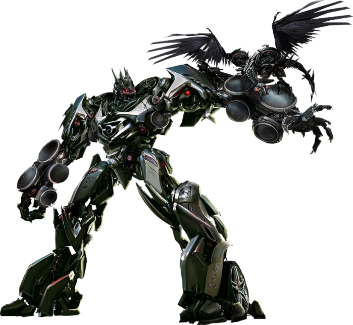 a black and white image of a robot