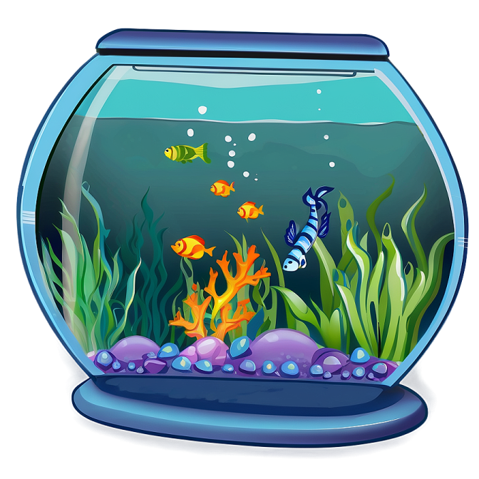 a fish in an aquarium