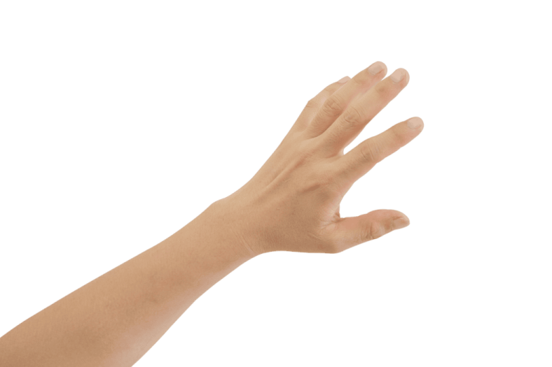 a person's hand reaching for something