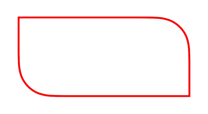 a red line on a white background