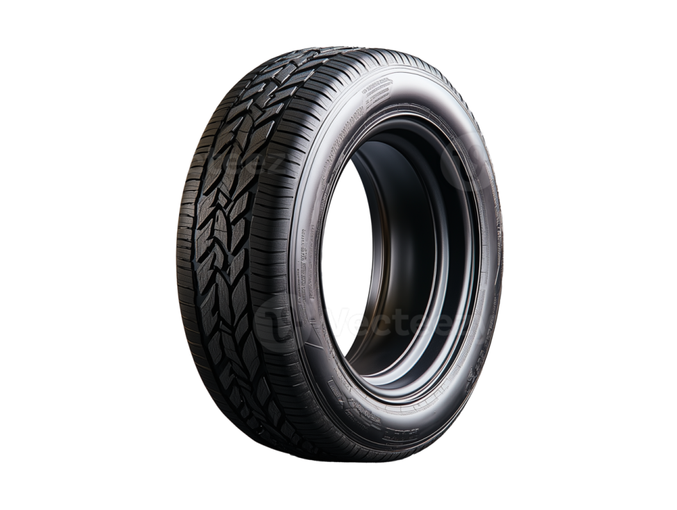 a tire on a white background