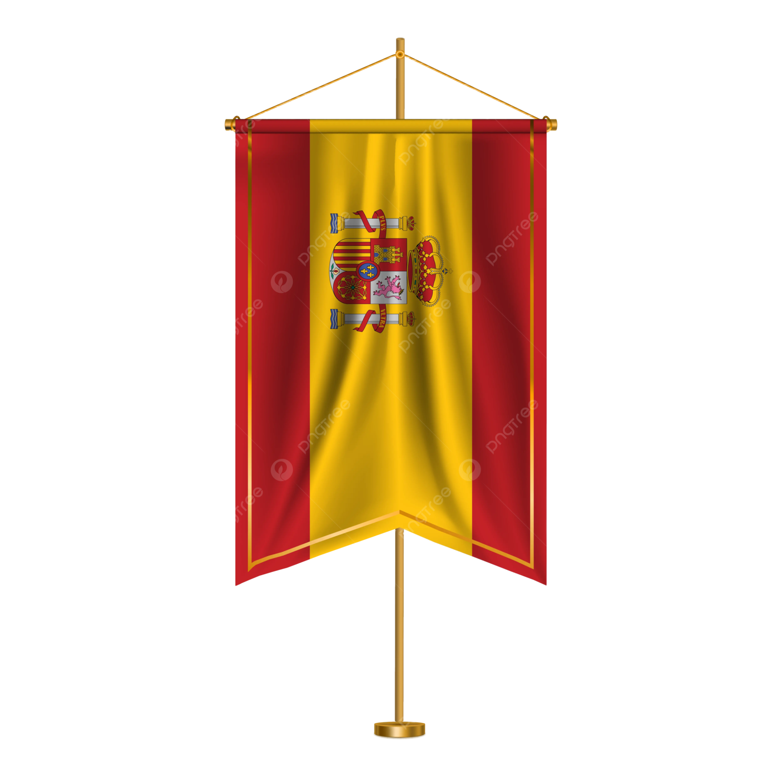 a spanish flag hanging on a pole