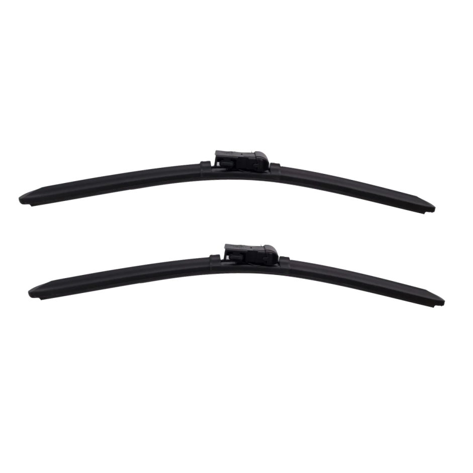 a pair of windshield wipes on white background