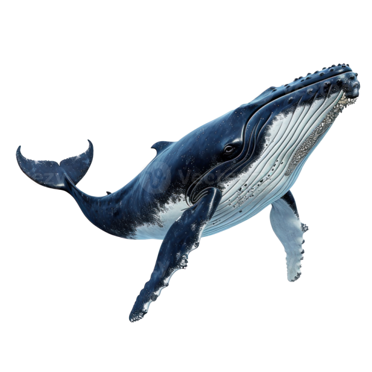 a blue whale jumping in the air