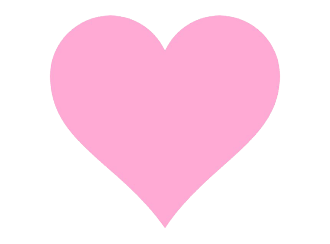 a pink heart on a white background