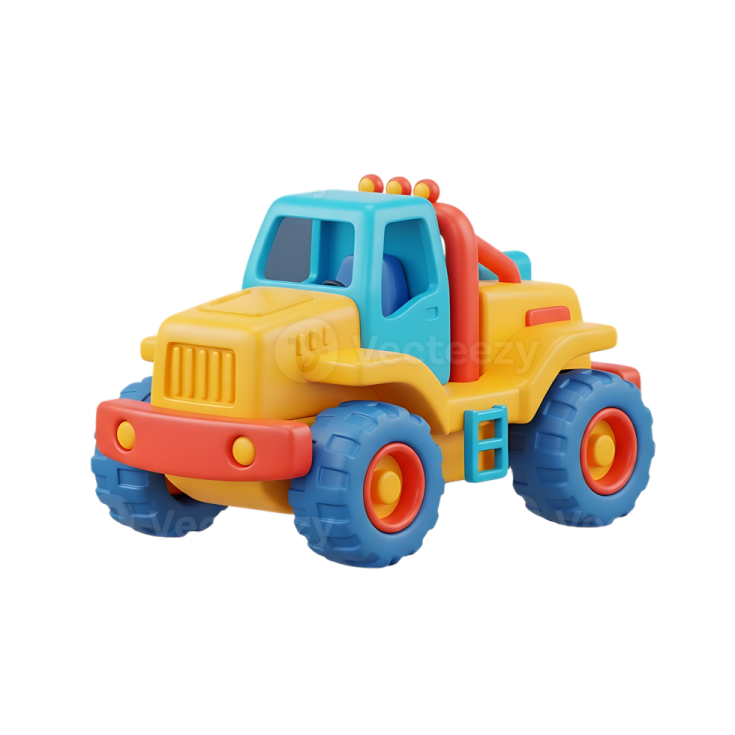 a toy truck on a white background