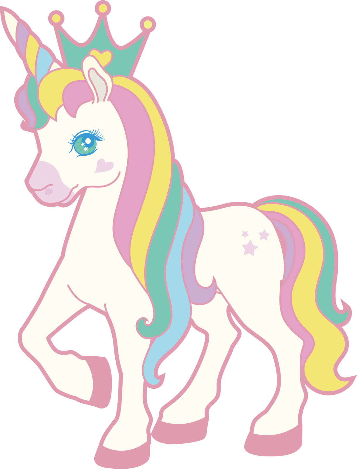 a unicorn with a crown on it's head