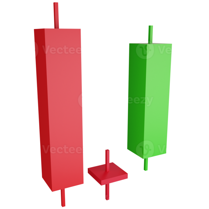 a red and green bar chart on a white background