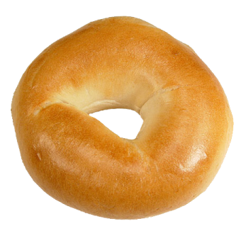 a bagel on a white background