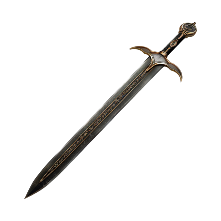 a sword on a white background