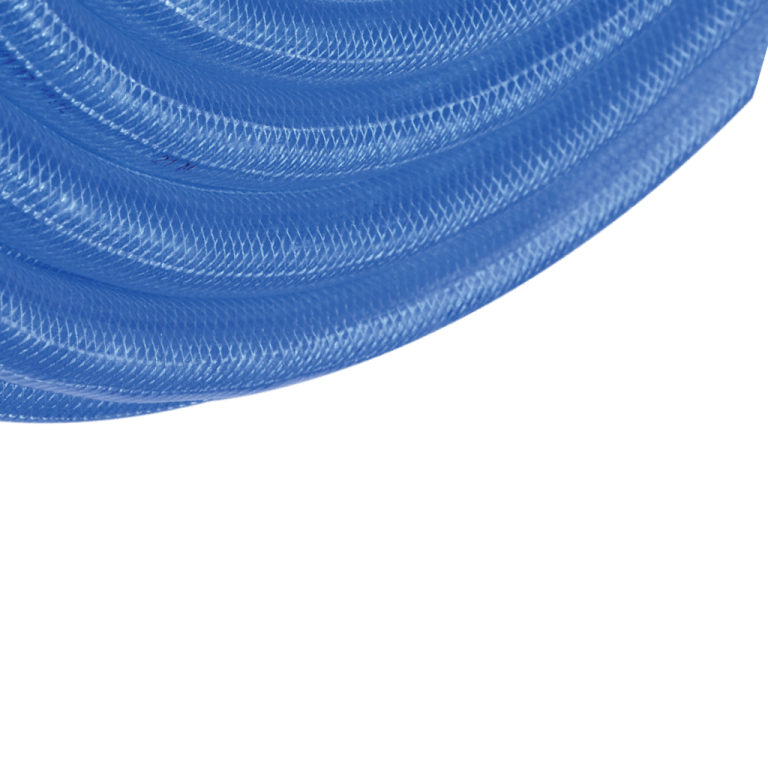 a blue hose on a white background