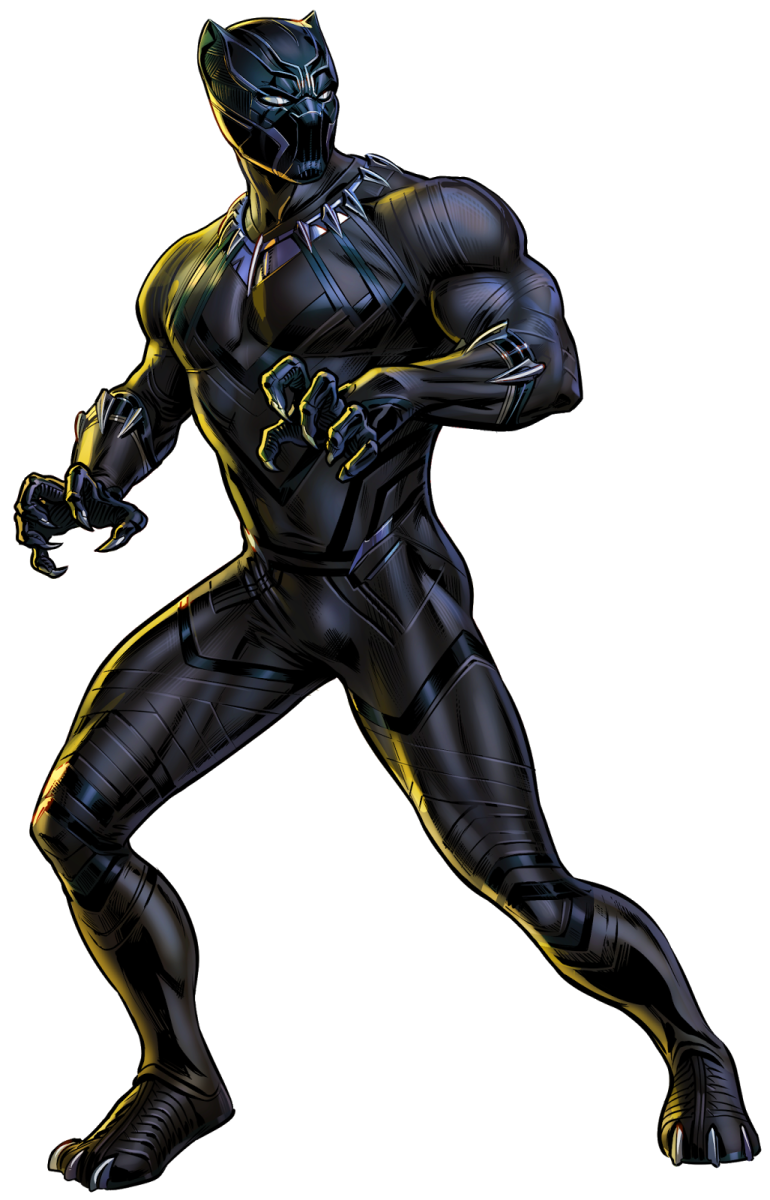 a drawing of a black panther